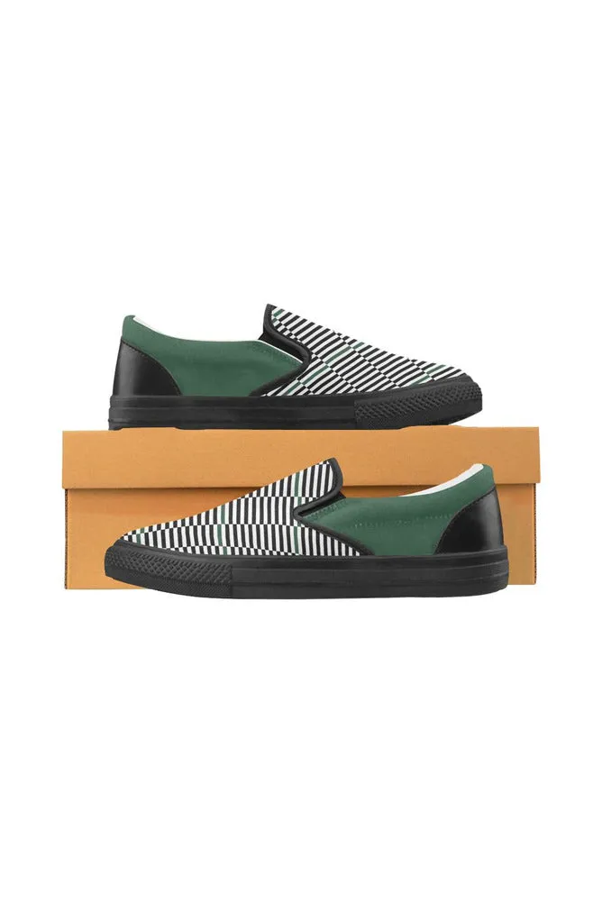 16 Bars Men's Slip-on Canvas Shoes (Model 019)