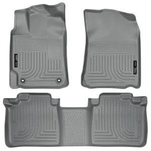 2012-2015 Toyota Camry Front & 2nd Seat Floor Liners - Grey