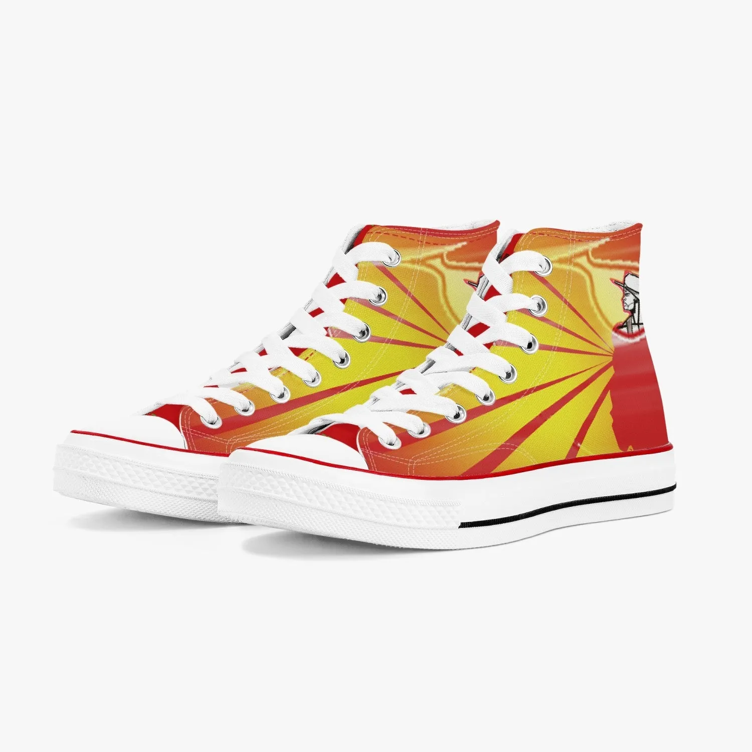 285. New High-Top Canvas Shoes - White