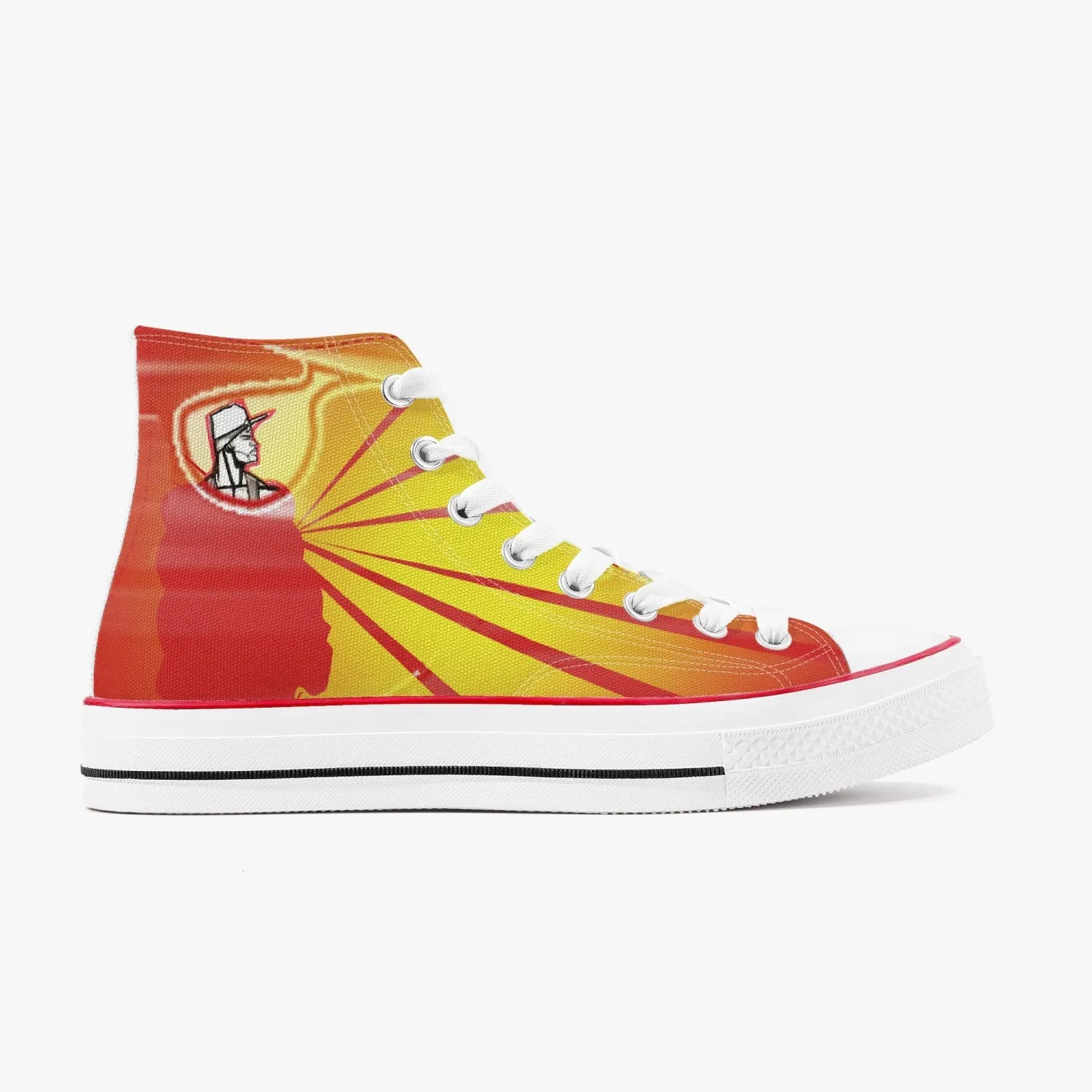 285. New High-Top Canvas Shoes - White