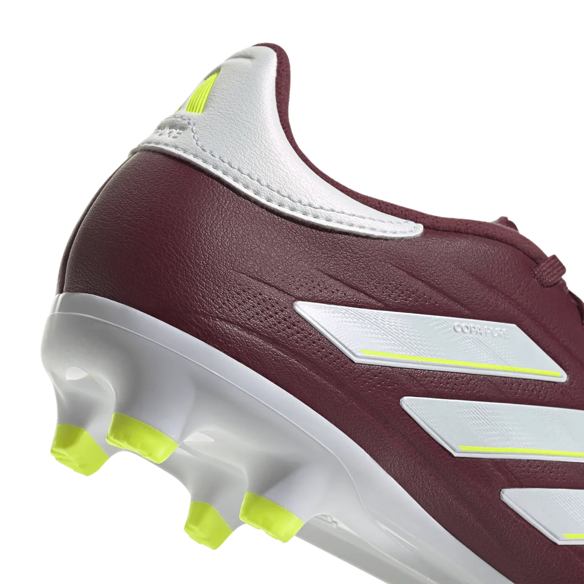 adidas Copa Pure II League Firm Ground Junior Soccer Cleats IE7494 Burgundy/White/Neon Green