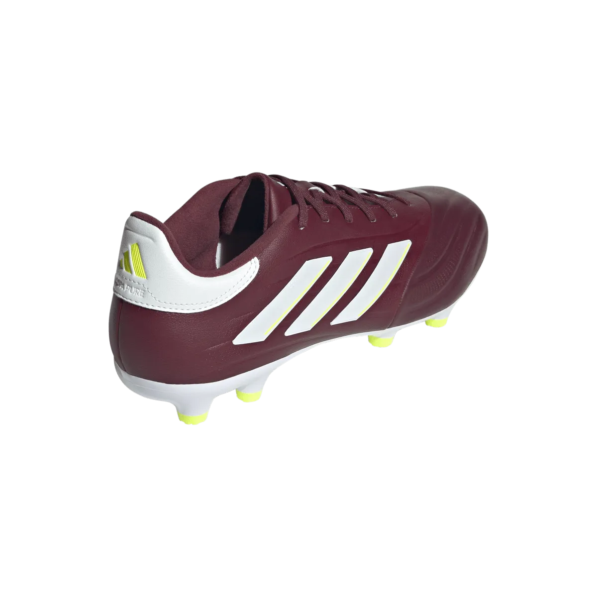 adidas Copa Pure II League Firm Ground Junior Soccer Cleats IE7494 Burgundy/White/Neon Green