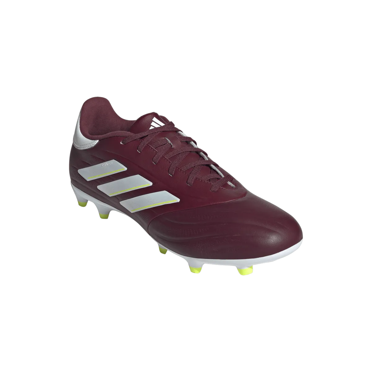 adidas Copa Pure II League Firm Ground Junior Soccer Cleats IE7494 Burgundy/White/Neon Green