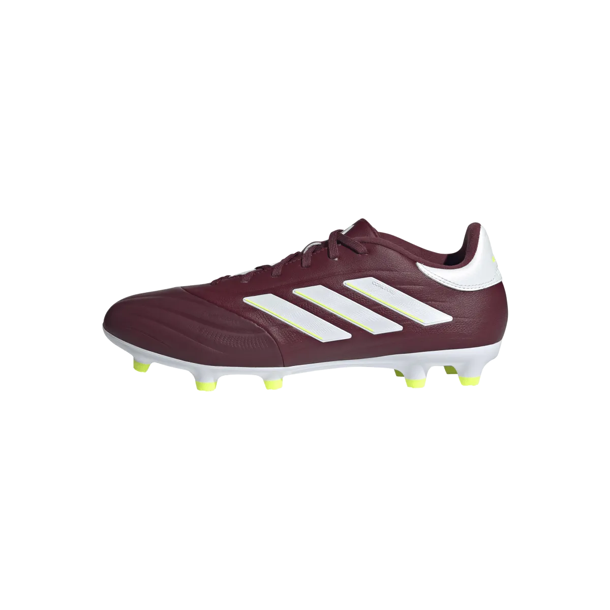 adidas Copa Pure II League Firm Ground Junior Soccer Cleats IE7494 Burgundy/White/Neon Green