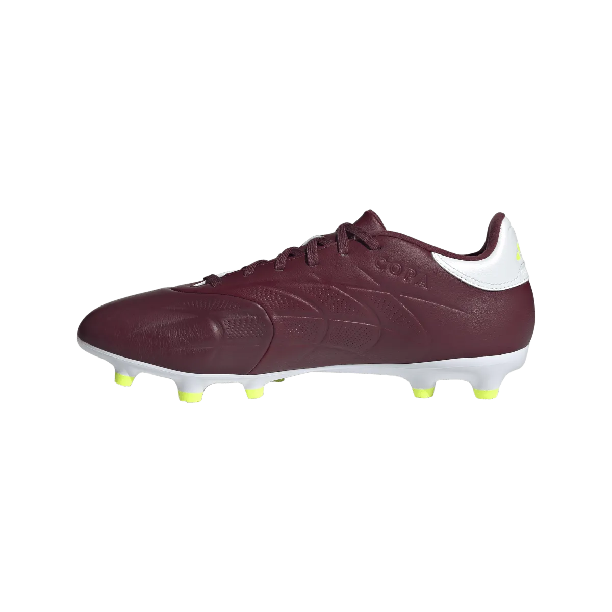 adidas Copa Pure II League Firm Ground Junior Soccer Cleats IE7494 Burgundy/White/Neon Green