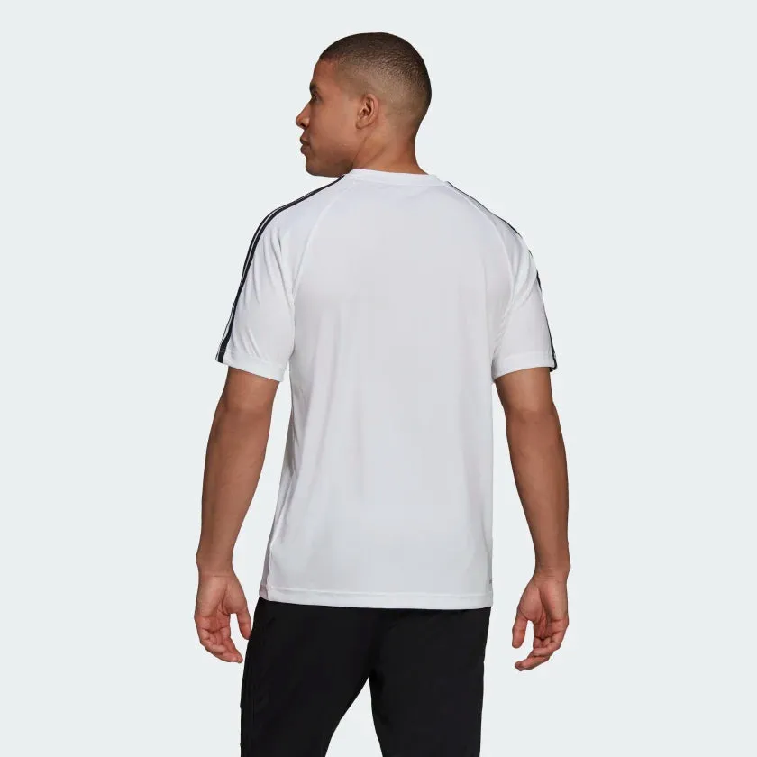 Adidas Men Aeroready Sereno 3-Stripes Football Tee