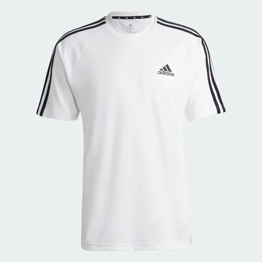 Adidas Men Aeroready Sereno 3-Stripes Football Tee