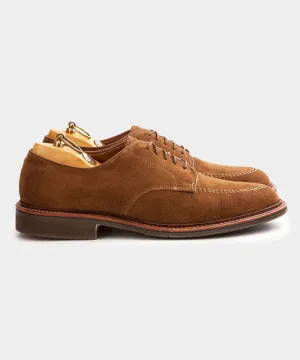 Alden Mocc Toe Derby Blucher in Snuff Suede