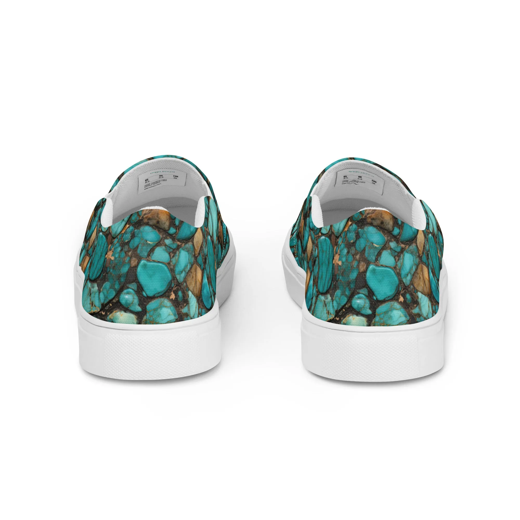 All Turquoise Women’s slip-on canvas shoes