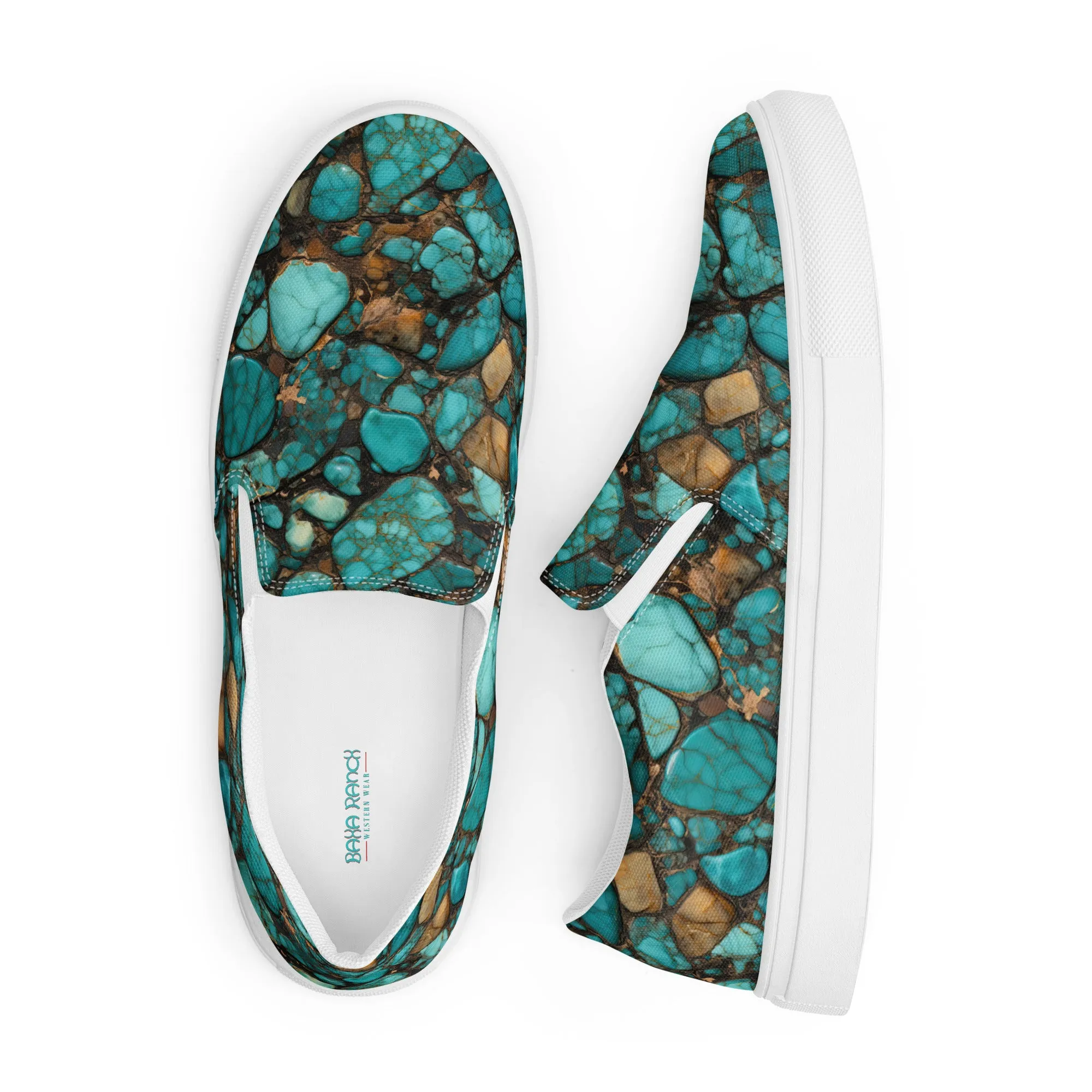 All Turquoise Women’s slip-on canvas shoes