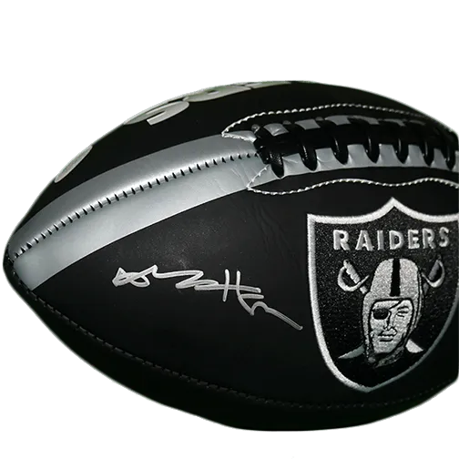 Antonio Brown Autographed Oakland Raiders Full Size Logo Football (JSA)