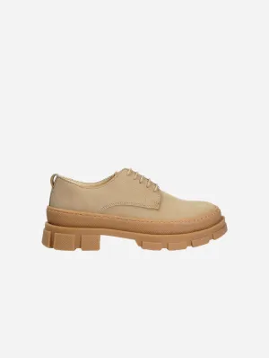 Arum Unisex Chunky Vegan Derby Shoes | Beige