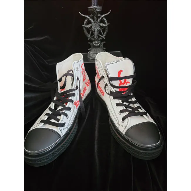 Ave Satana High Top Canvas Shoes - Black