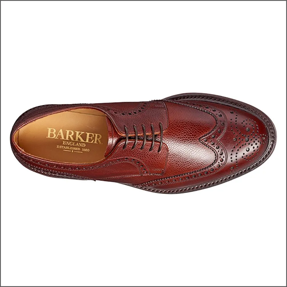 Barker Kelmarsh Cherry Grain Wingtip Derby*