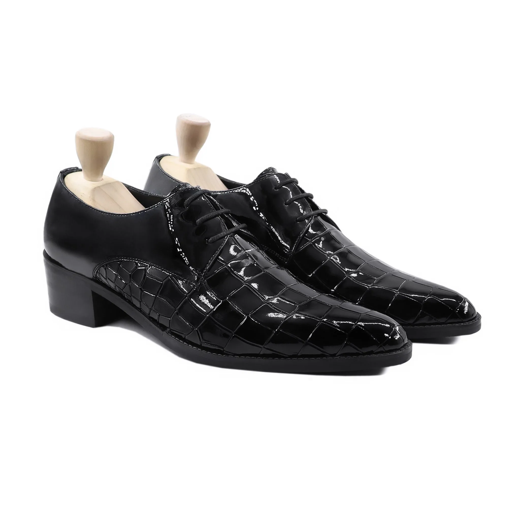 Berry - Men's Black Patent Leather Derby Shoe