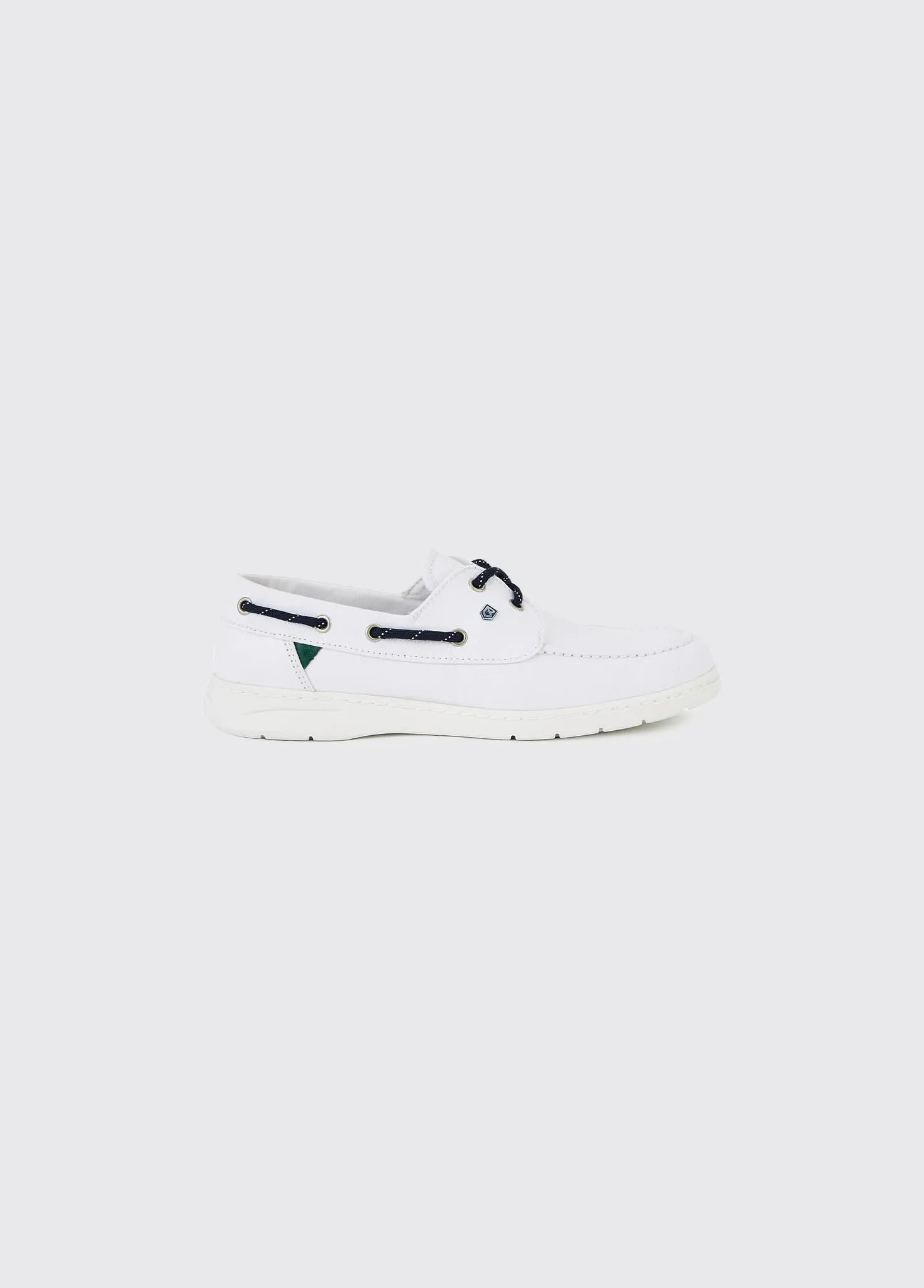 Biarritz Canvas Deck Shoe - White