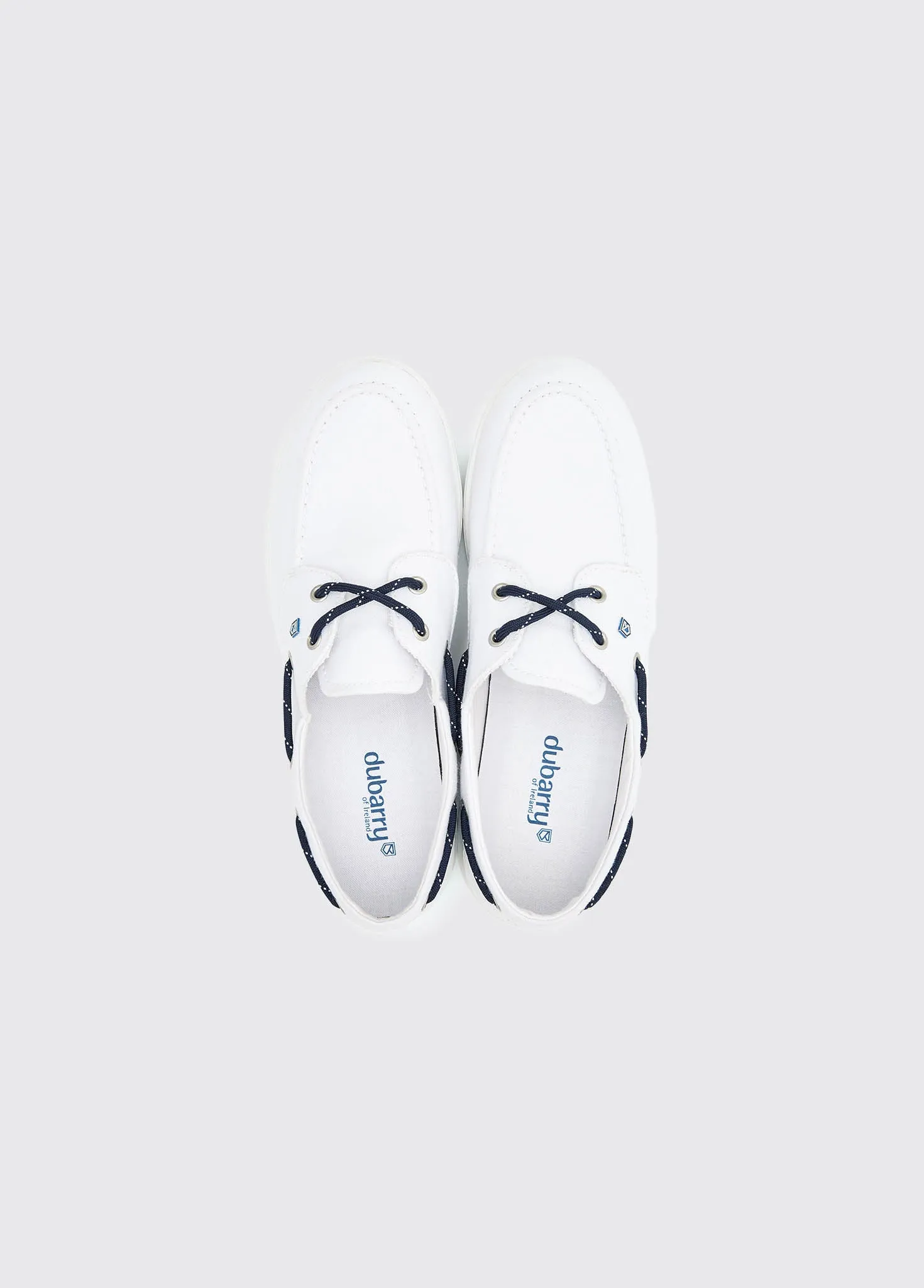 Biarritz Canvas Deck Shoe - White