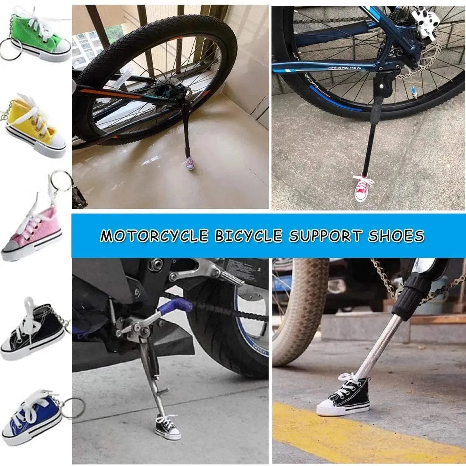 Bicycle Foot Support Small Shoes Keychain