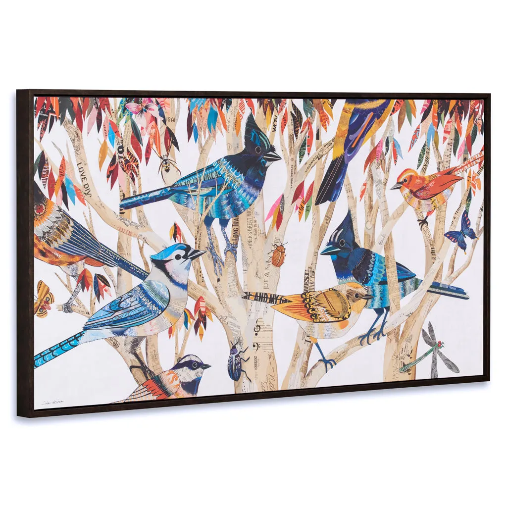 BIRD CANDY canvas art print with float frame