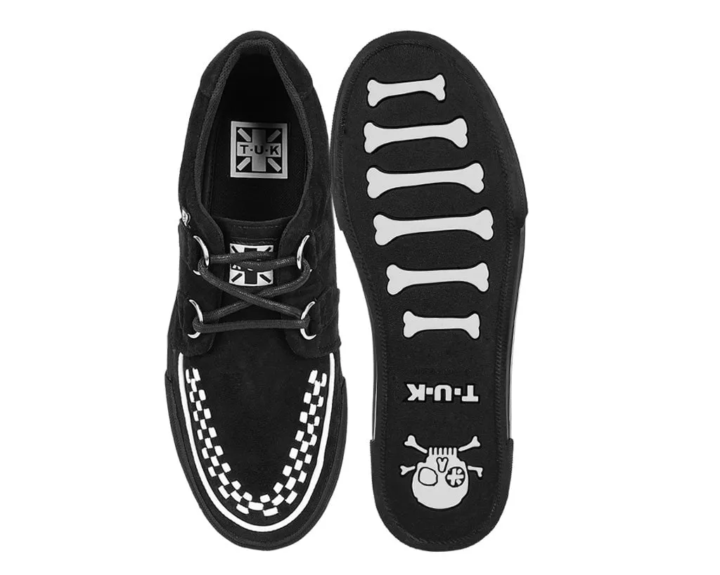 Black & White Interlace Platform Creeper Sneaker