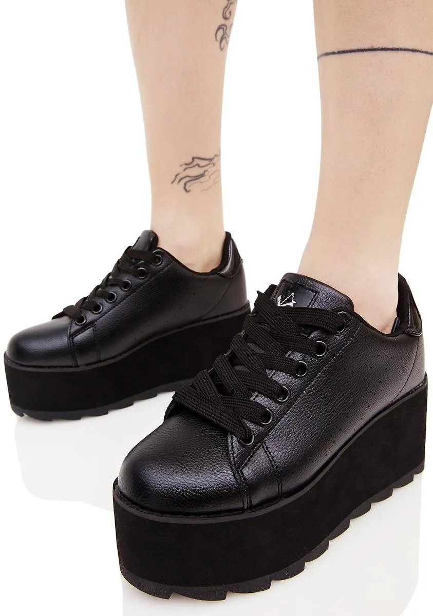 Black Lala Platform Sneakers