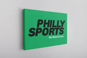 Bleed Green Canvas | Philly Sports We Bleed Green Kelly Green Wall Canvas