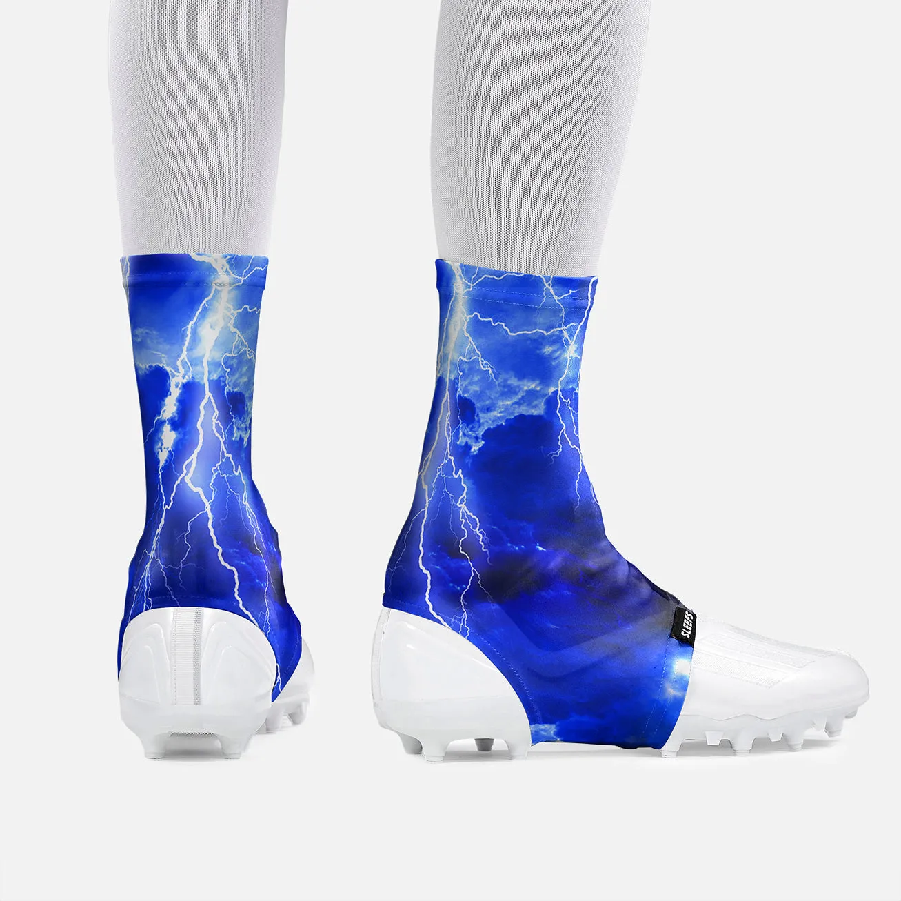 Blue Lightning Spats / Cleat Covers