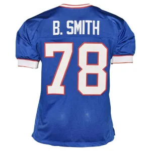 Bruce Smith Unsigned Buffalo Blue Football Jersey