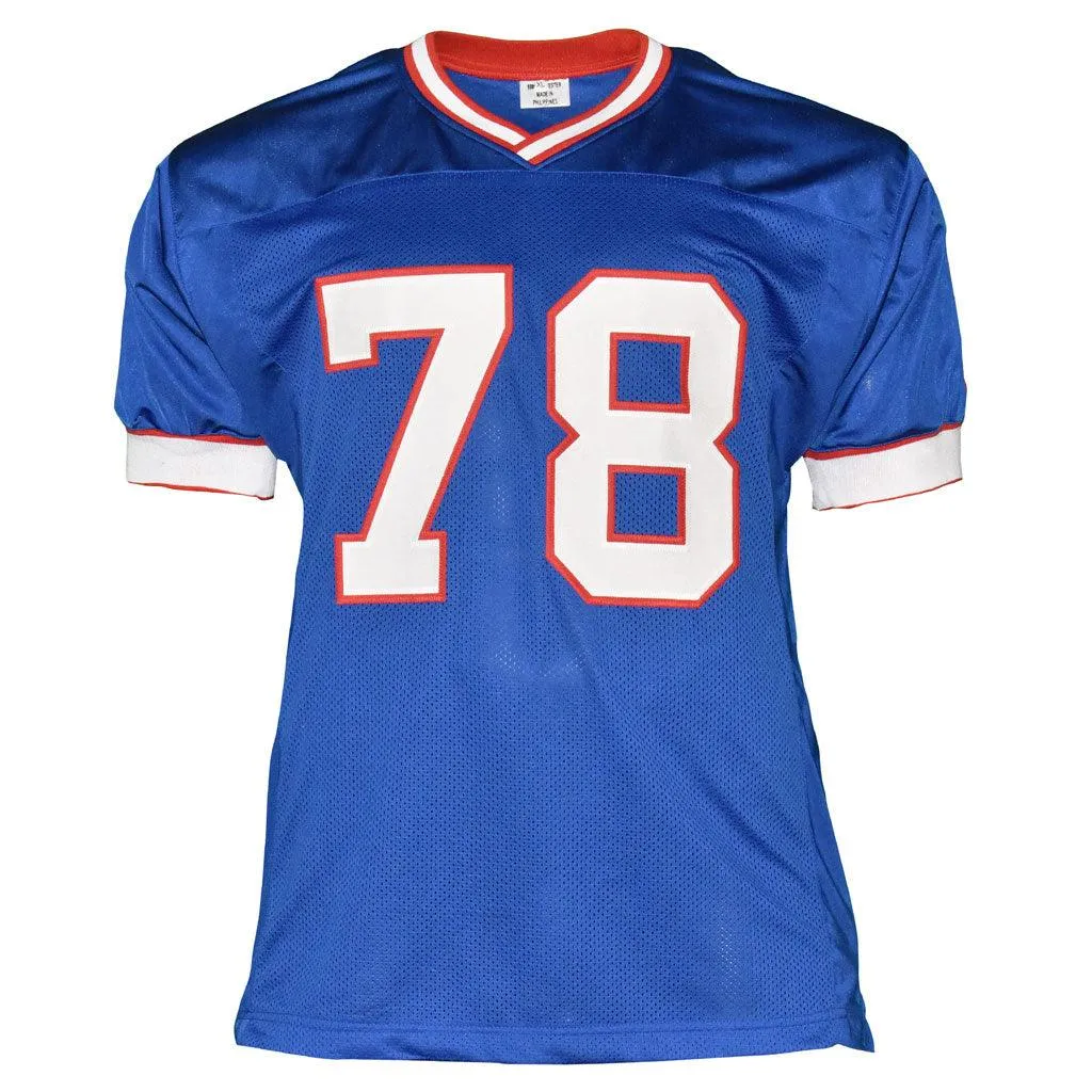 Bruce Smith Unsigned Buffalo Blue Football Jersey