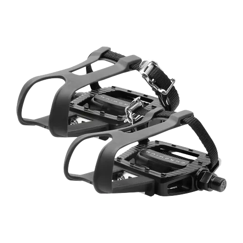 BV 9/16in Bike Pedals with Toe Clips (Shimano SPD Cleats included) | BV-PD-S5E