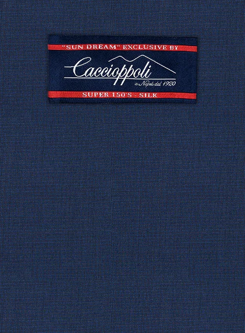 Caccioppoli Sun Dream Garcie Bottle Blue Wool Silk Jacket