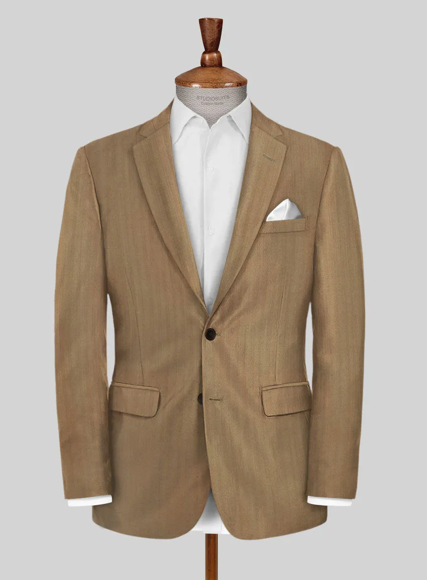 Caccioppoli Sun Dream Itodo Herringbone Wool Silk Jacket