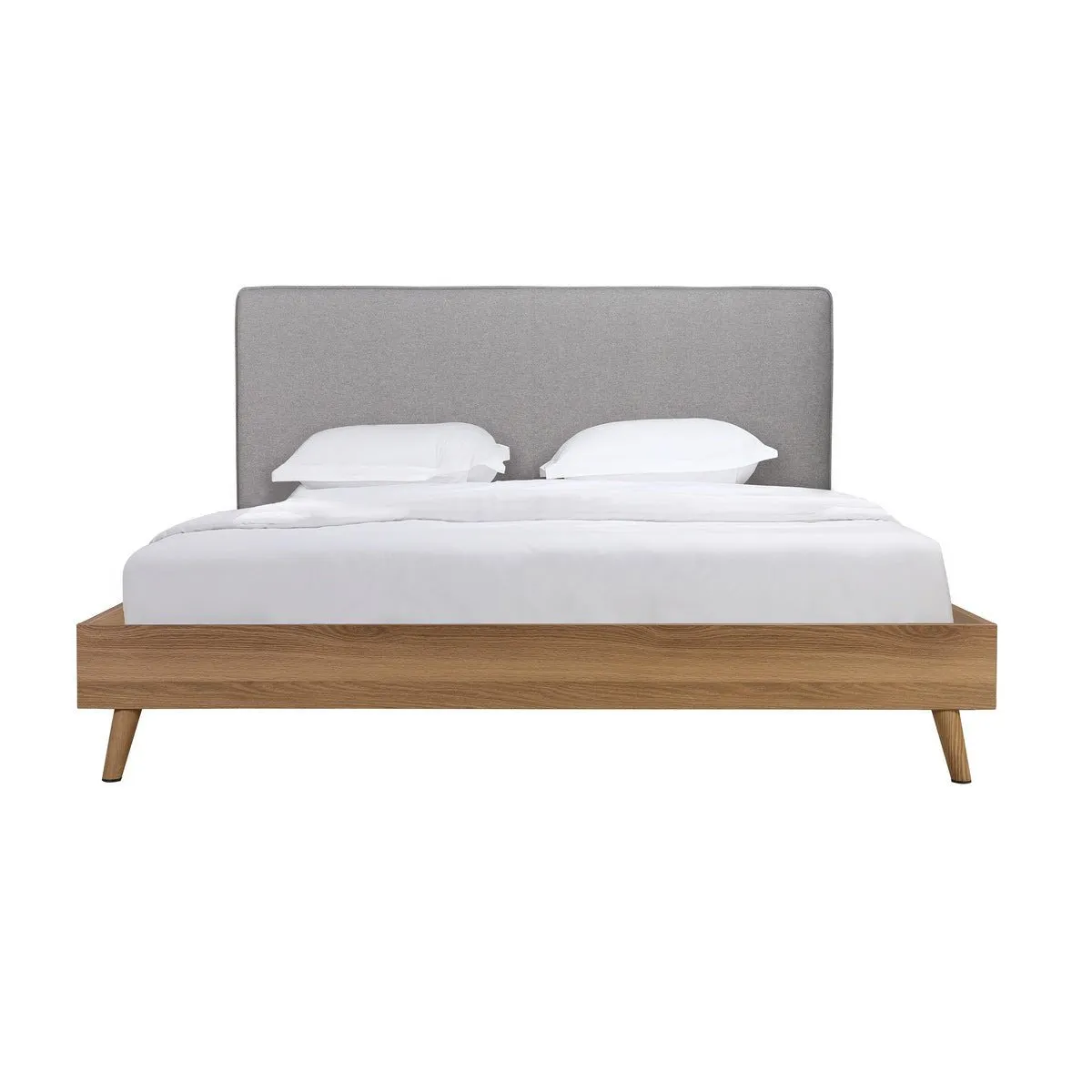 Cassidy King Platform Bed with Upholstered Headboard