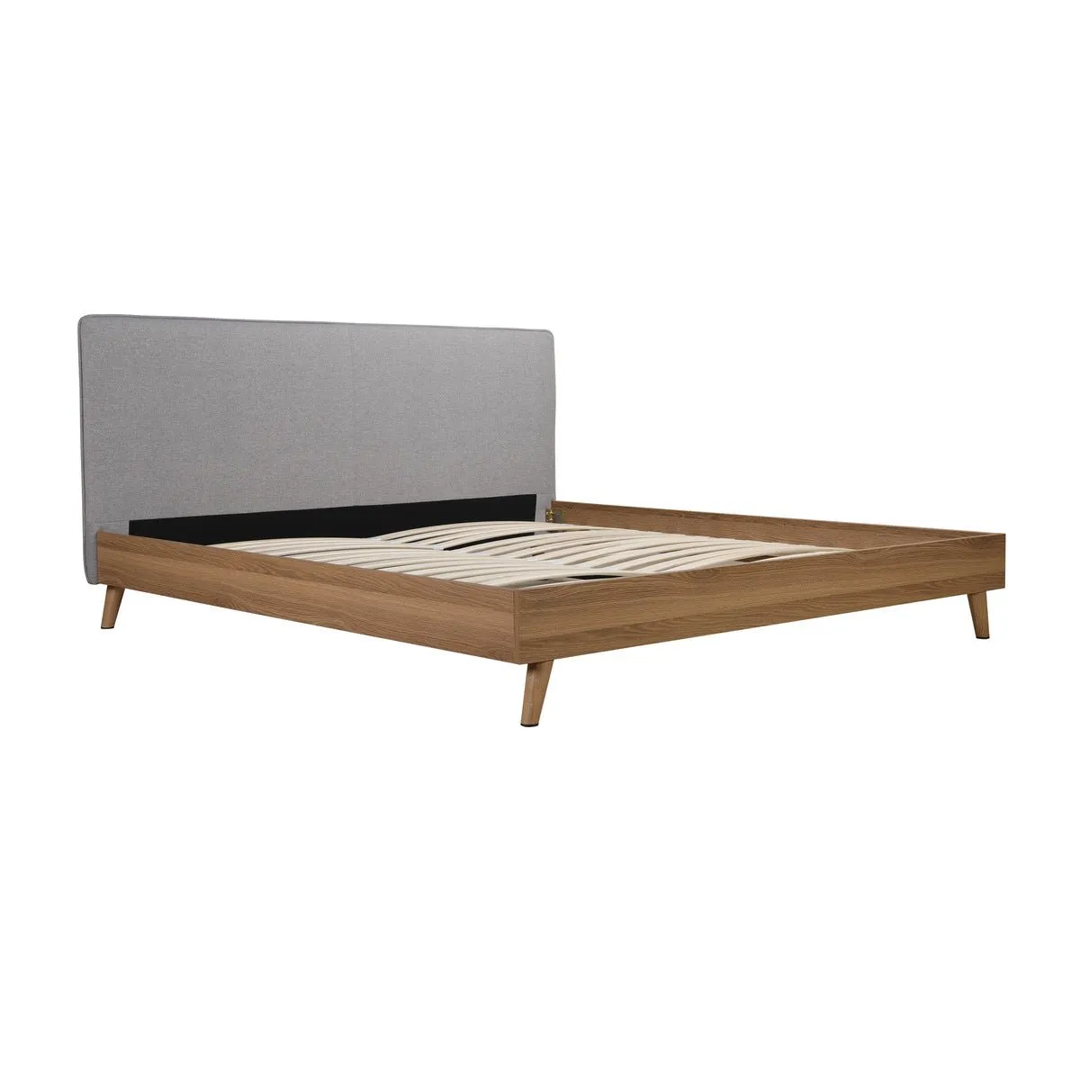 Cassidy King Platform Bed with Upholstered Headboard