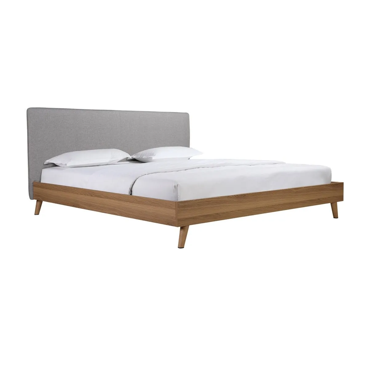 Cassidy King Platform Bed with Upholstered Headboard