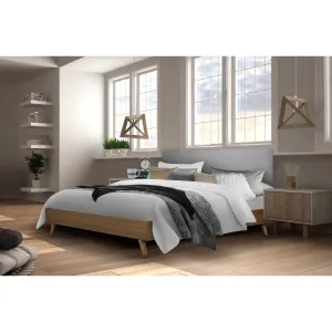 Cassidy King Platform Bed with Upholstered Headboard