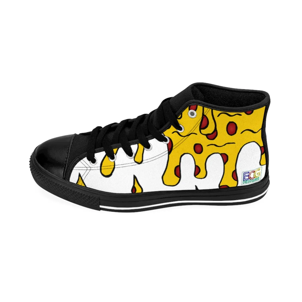 Cheesy Pizza Men's High-top Sneakers