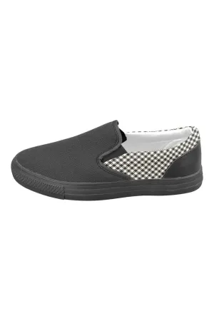 Circles in Squares Men's Slip-on Canvas Shoes (Model 019)