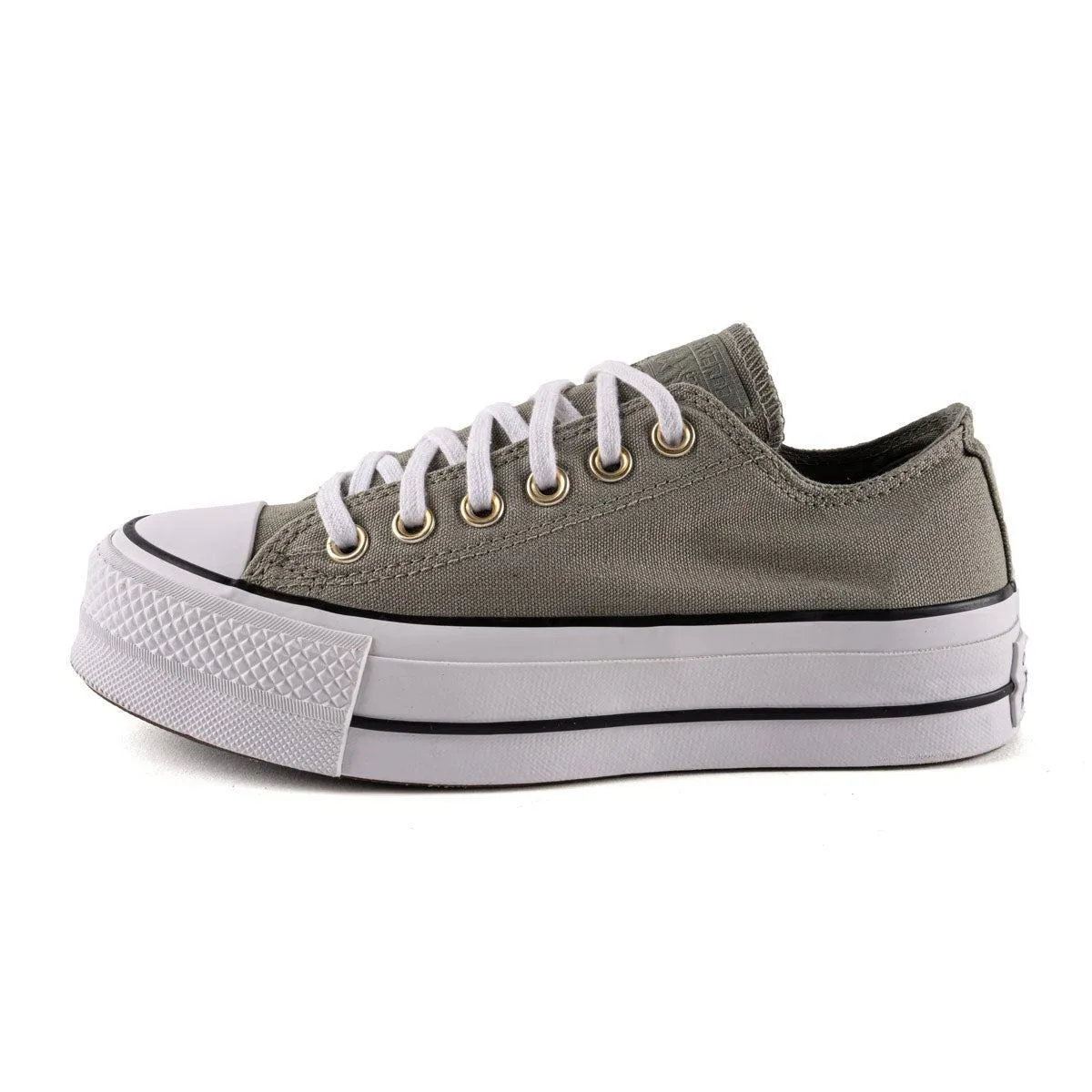 Converse Chuck Taylor All Star Platform Low-Top Sneakers Canvas Green Colour For Women