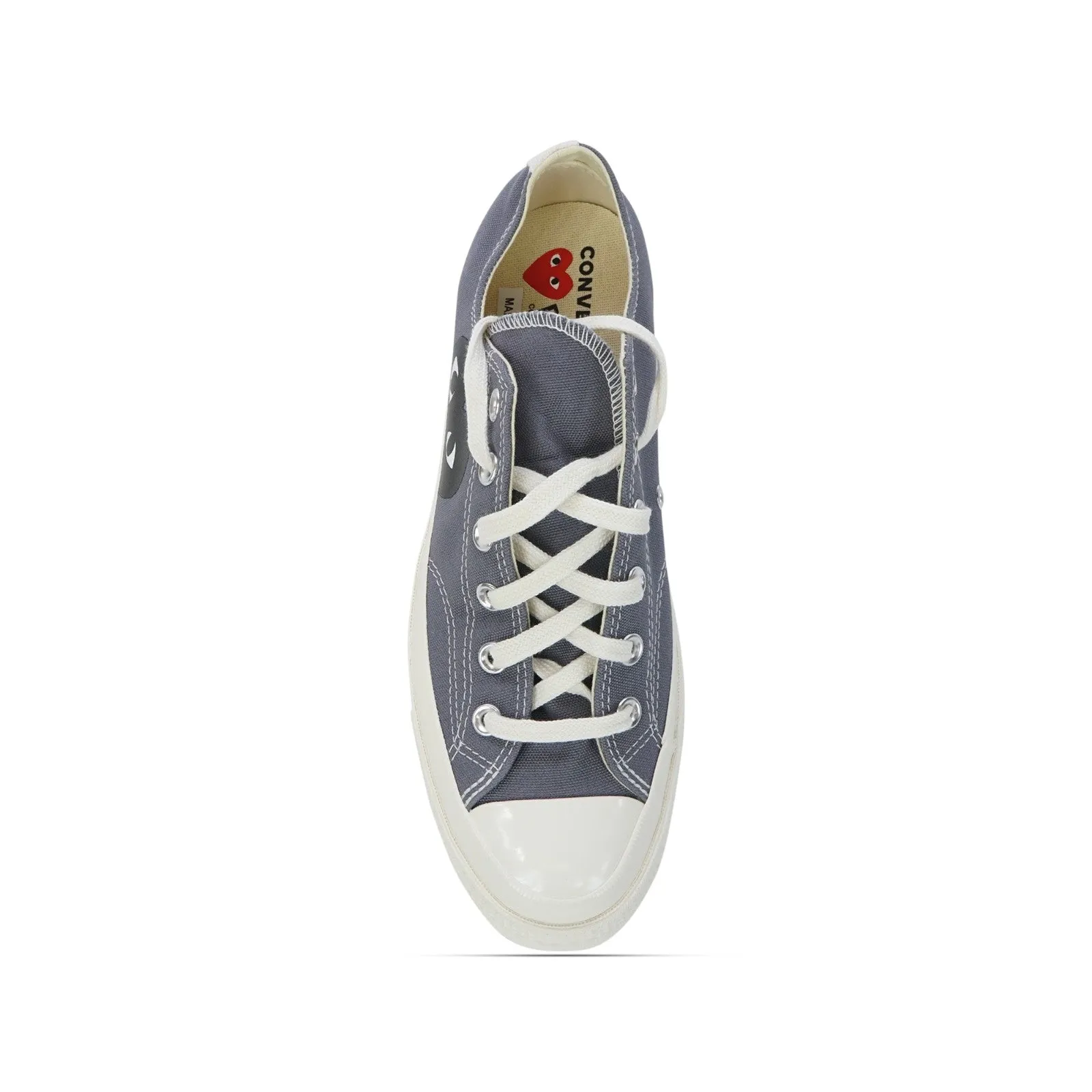 Converse x Comme des Garçons PLAY Chuck '70 All Star Low (Steel Gray/Egret/Black) Men's Shoes AZ-K121-001-1