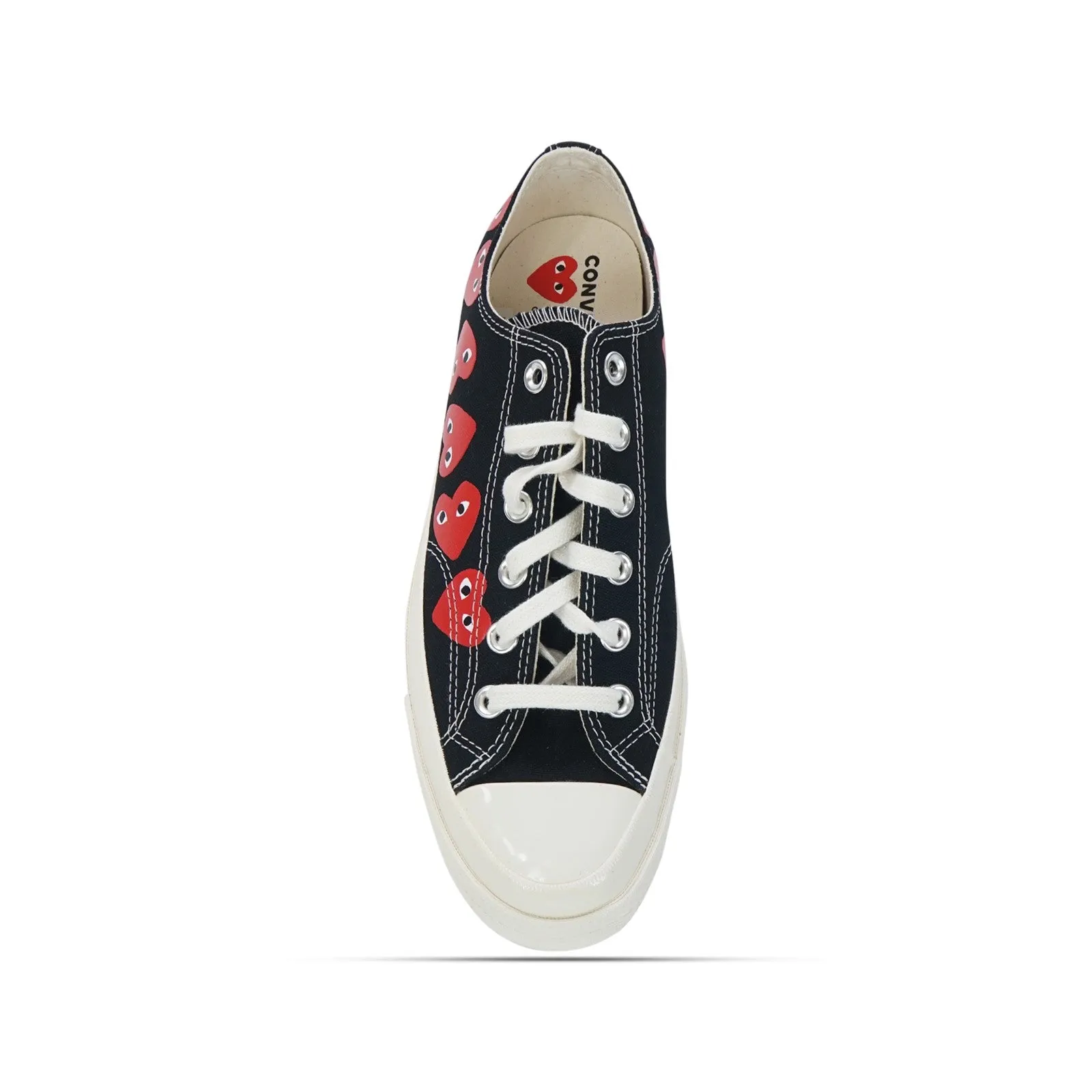 Converse x Comme des Garçons PLAY Chuck Taylor '70 All Star Low Black Multi Heart Men's Shoes AZ-K126-001-1