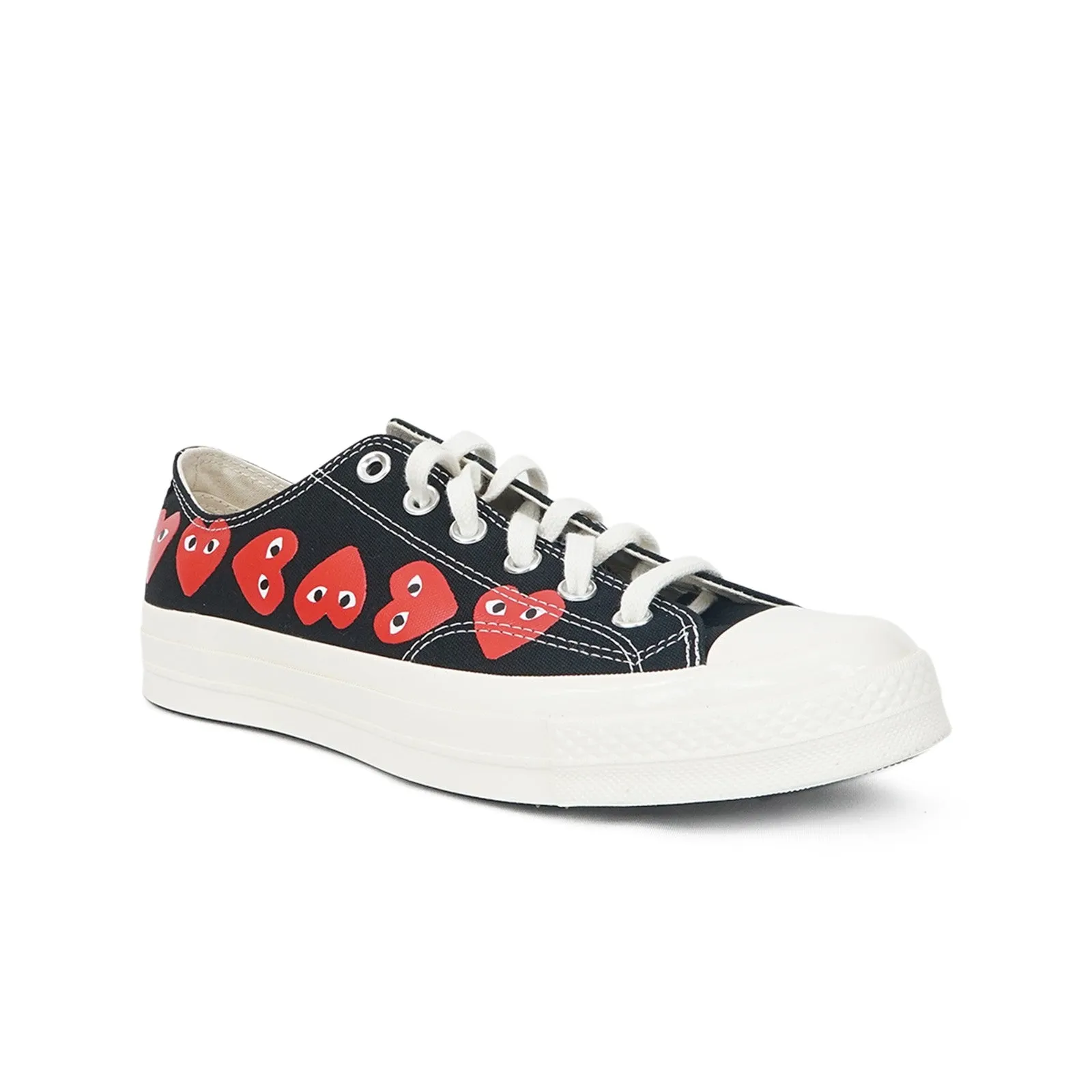 Converse x Comme des Garçons PLAY Chuck Taylor '70 All Star Low Black Multi Heart Men's Shoes AZ-K126-001-1