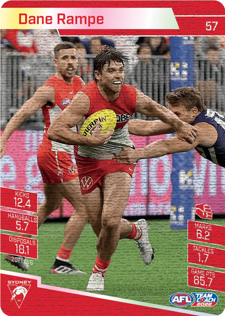 Dane Rampe. Canvas, 2022 Teamcoach AFL