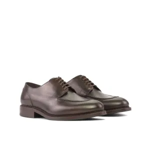 DapperFam Lorenzo in Dark Brown Men's Italian Leather Derby Split Toe