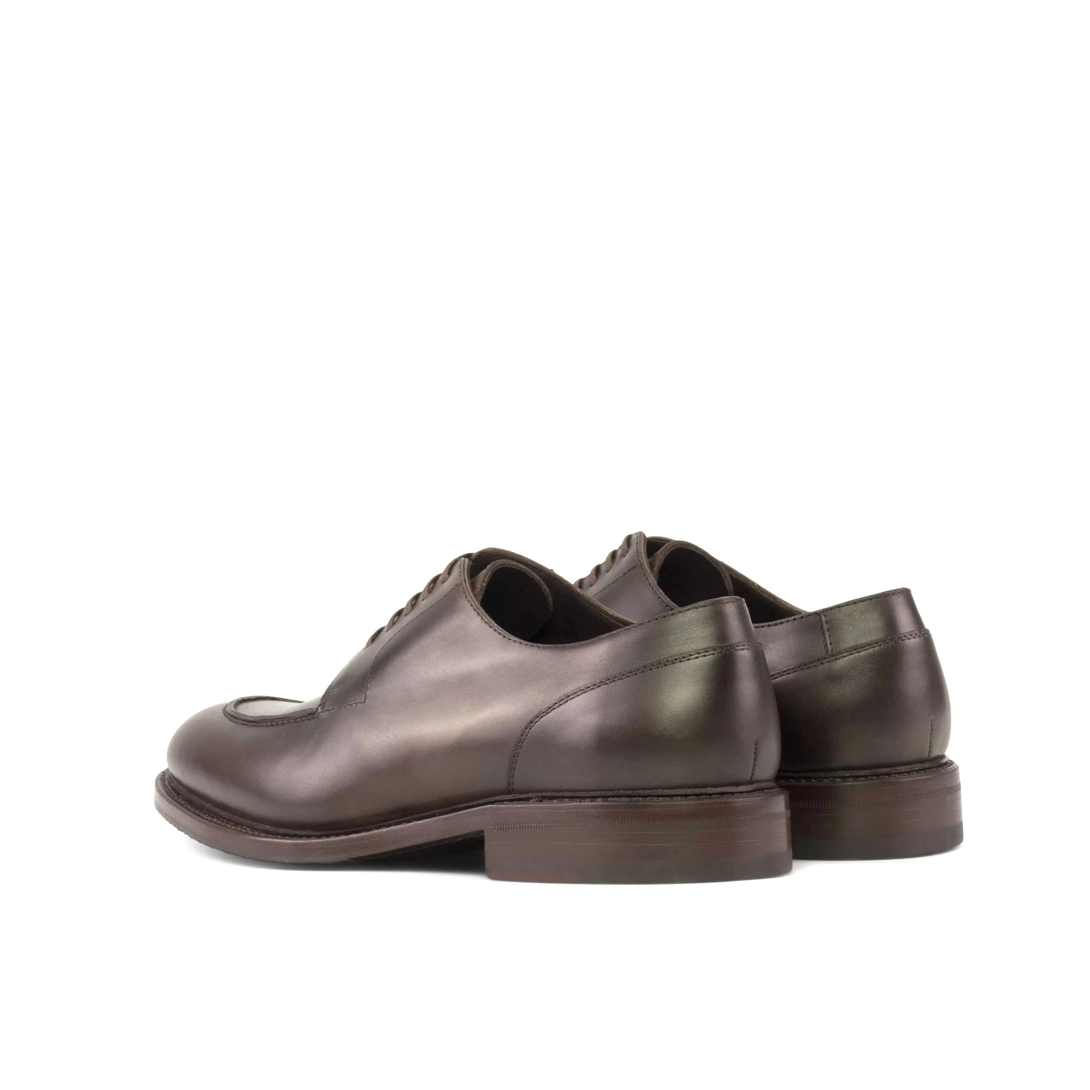 DapperFam Lorenzo in Dark Brown Men's Italian Leather Derby Split Toe