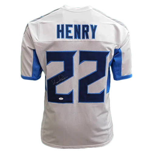 Derrick Henry Autographed Pro Style White Football Jersey JSA