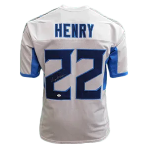 Derrick Henry Autographed Pro Style White Football Jersey JSA