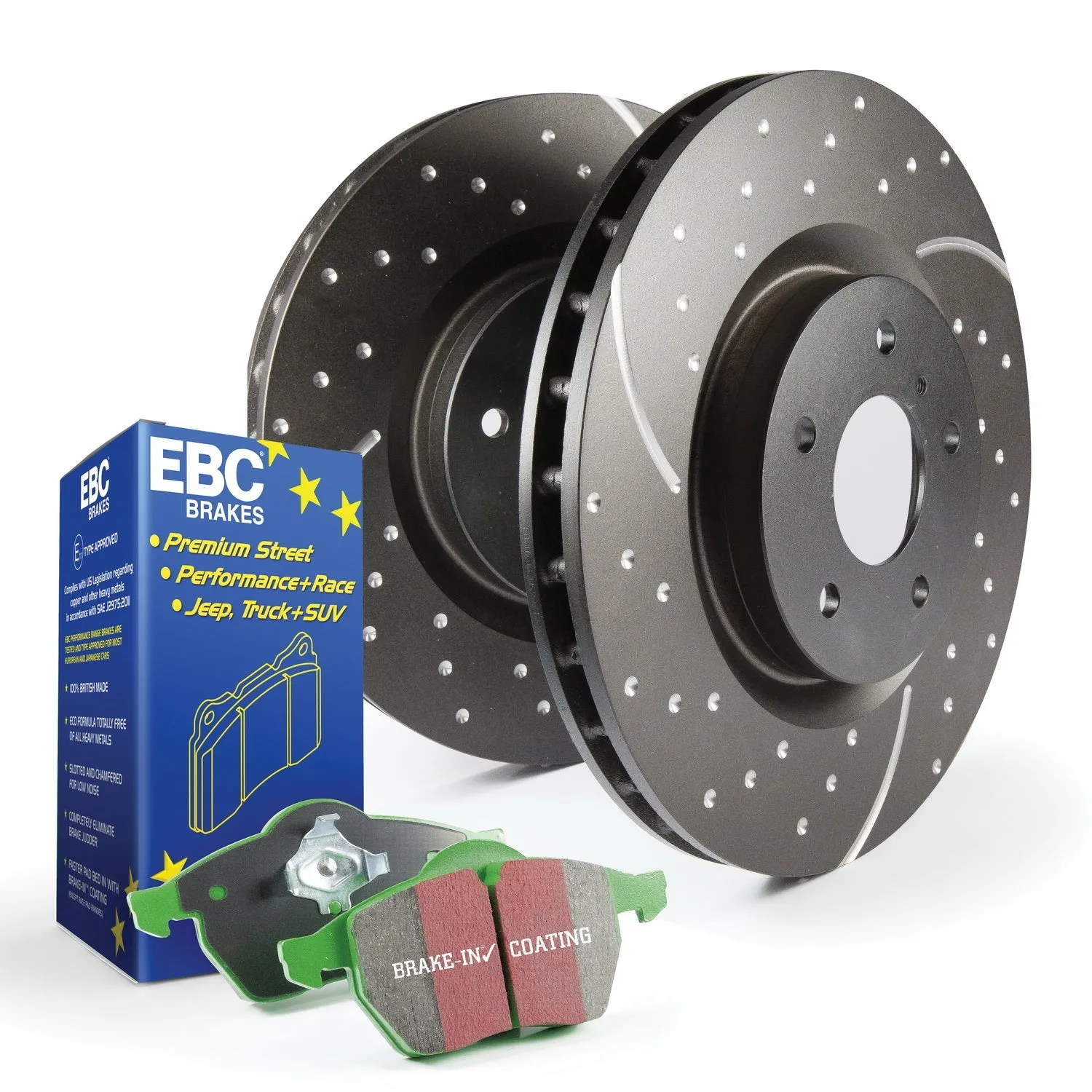 EBC Brakes S10KF1421 S10 Kits Greenstuff 2000 and GD Rotors