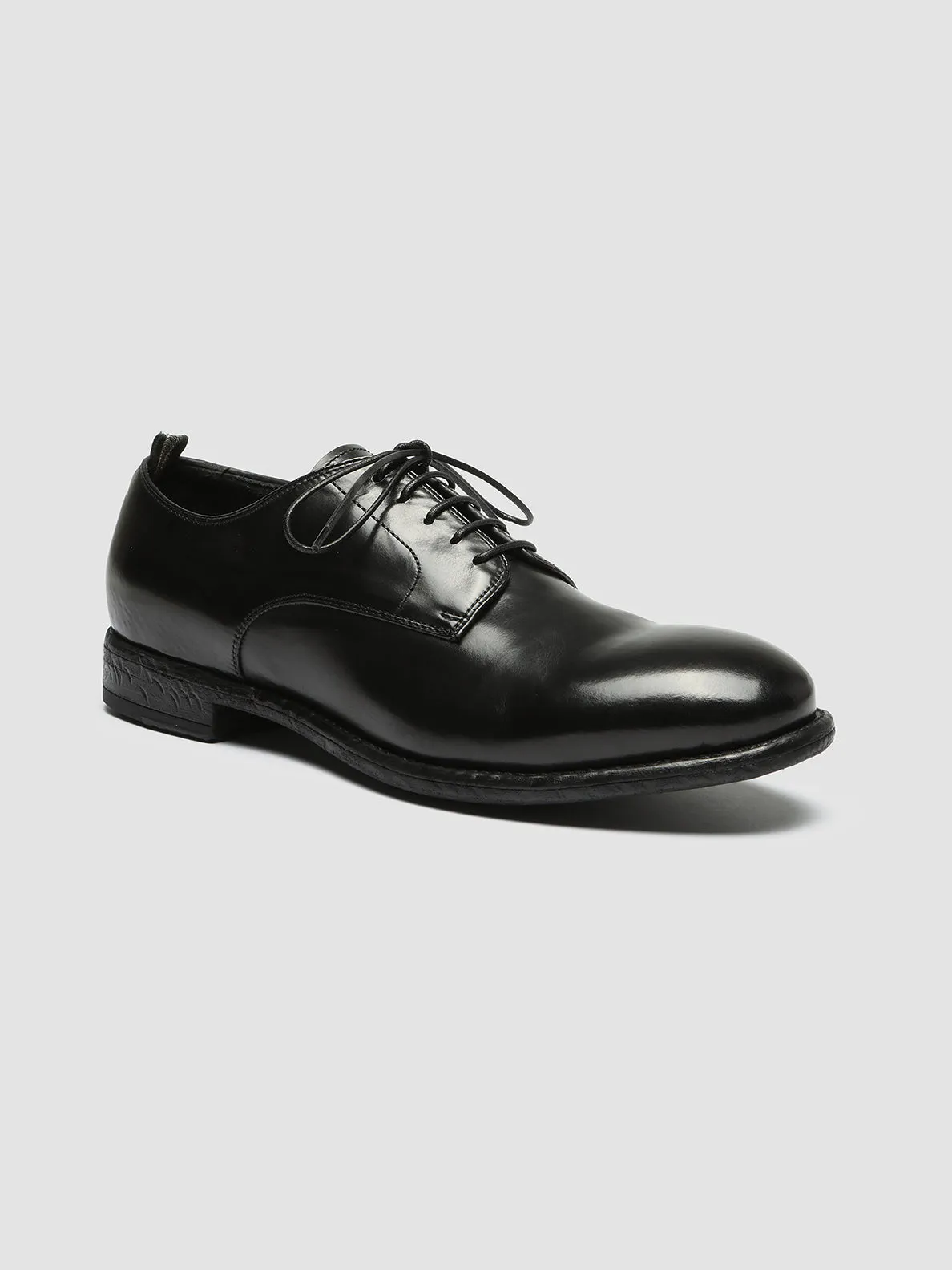 EMORY 022 - Black Leather Derby Shoes