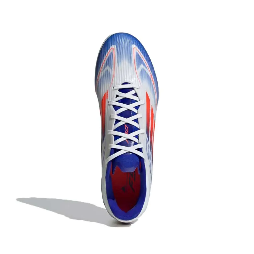 F50 League TF Soccer Shoe - Cloud White / Solar Red / Lucid Blue - Regular (D)